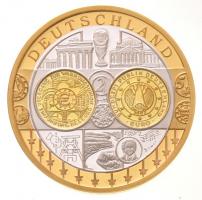 ~2002. Emlékérem az euróövezet országainak közös valutájáról - Németország aranyozott, ezüstözött Cu-Ni emlékérem (35mm) T:PP ujjlenyomat