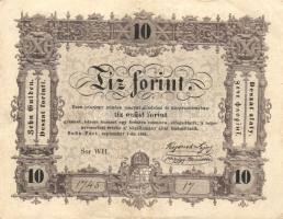 1848. 10Ft "Kossuth bankó" T:II/II-