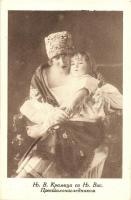 Nj. V. Kraljica sa Nj. Vis. Prestolonaslednikom / Maria of Yugoslavia and Crown Prince Pter II