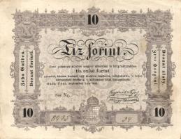 1848. 10Ft "Kossuth bankó" T:II/II-