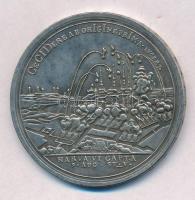DN "I. Péter cár / Narvai csata" ezüstözött fém replika emlékérem (47mm) T:2
ND "Pet...