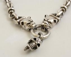 Ezüst (Au) rocker nyaklánc, jelzett (Sterling), h: 66 cm nettó: 286 g