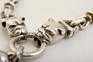 Ezüst (Au) rocker nyaklánc, jelzett (Sterling), h: 66 cm nettó: 286 g