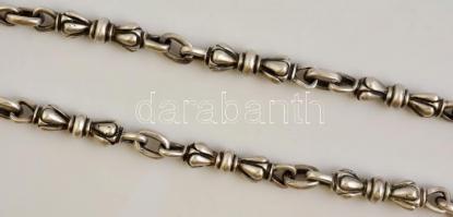 Ezüst (Au) rocker nyaklánc, jelzett (Sterling), h: 66 cm nettó: 286 g