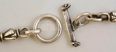 Ezüst (Au) rocker nyaklánc, jelzett (Sterling), h: 66 cm nettó: 286 g