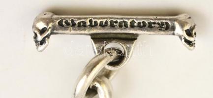 Ezüst (Au) rocker nyaklánc, jelzett (Sterling), h: 66 cm nettó: 286 g