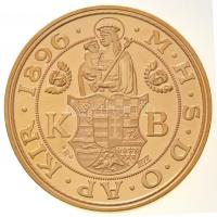 DN "Magyar aranypénzek utánveretben - Ferenc József milleniumi aranytallér 1896" aranyozot...