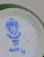 Alföldi porcelán ékszertartó dobozka, matricás, jelzett, hibátlan, d: 6,5 és 4,5 cm