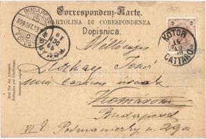 1899 Kotor, Cattaro; Piazza delle Armi, Chiesa di S. Trifone / square, Cathedral of Saint Tryphon. R...