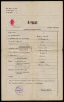 1944 Kiskőrös, születési anyakönyvi kivonat, Snyders Jakab anyakönyvvezető rabbi aláírásával