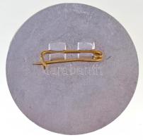 ~1980. "Jegyvizsgáló - Budapesti Közlekedési Vállalat" zománcozott fém jelvény (44mm) T:2