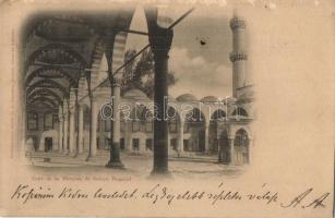 1899 Constantinople, Istanbul; Cour de la Mosquée de Sultan Bayazid / Courtyard of Sultan Bayazid Mosque (EK)