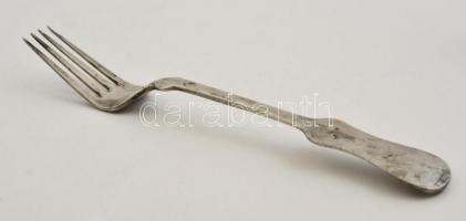 Antik ezüst (Ag) villa, 6 db, jelzett (1867), mesterjeggyel (CSP) h: 21,5 cm, nettó: 401 g