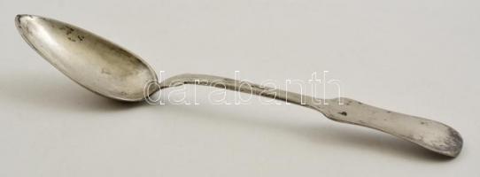 Antik ezüst (Ag) villa, 6 db, jelzett (1867), mesterjeggyel (CSP) h: 22 cm, nettó: 386 g