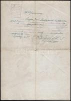 1944 Svájci követségi védlevél (Schutzpass) hiteles másolata, hátulján közjegyzői hitelesítéssel