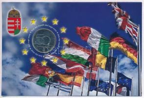 2004. 50Ft Cu-Ni Magyar Köztársaság az Európai Unió tagja első napi veret sorszámozott emléklapon T:BU