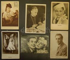 5 db színész lap és 1 db Mindszenty József