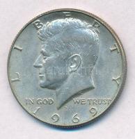 Amerikai Egyesült Államok 1969D. 1/2$ Ag Kennedy T:1- USA 1969D. 1/2 Dollar Ag Kennedy C:AU