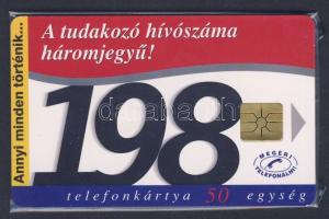 1997 Tudakozó 50 egységes használatlan telefonkártya eredeti csomagolásban