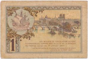 Franciaország / Párizsi Kereskedelmi Kamara 1920. 1Fr szükségpénz T:III
France / Chambre de Commerc...