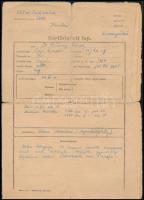 1943 Ügyvédjelölt számára kiállított (Ungarische Wehrmacht) zsoldkönyv, egyéb katonai okmányokkal