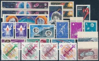 1962-1963 Űrkutatás motívum 7 klf sor + 5 db önálló érték, 1962-1963 Space exploration motive 7 diff sets + 5 stamps