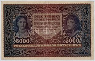 Lengyelország 1920. 5000M (3x) T:III,III- Poland 1920. 5000 Marek (3x) C:F,VG