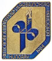 1984. XII. Motoros Műrepülő Világbajnokság Békéscsaba zománcozott fém jelvény (40x60mm) T:1,1-