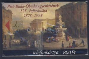 1998 Budapest 800 ft-os használatlan telefonkártya eredeti csomagolásban