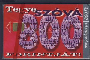 1999 800 Ft-os használatlan telefonkártya eredeti csomagolásban