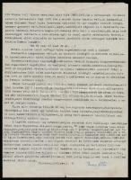 Berecz Ottó győröcskei tanító és zenész 3 gépelt oldalas, 1960-ban írt észrevételei az 1880-1914 köz...