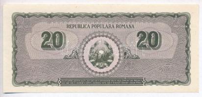 Románia 1950. 20L T:I- 
Romania 1950. Lei C:AU 
Krause 83.a