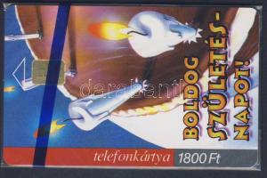 1999 Születésnapi üdvözlet 800 Ft-os használatlan telefonkártya eredeti csomagolásban