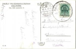 1940 Dés, Dej; bevonulás, szwasztika zászló / entry of the Hungarian troops, swastika flag. "19...