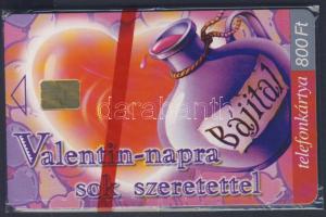 1999 Valentin-nap 800 Ft-os használatlan telefonkártya eredeti csomagolásban