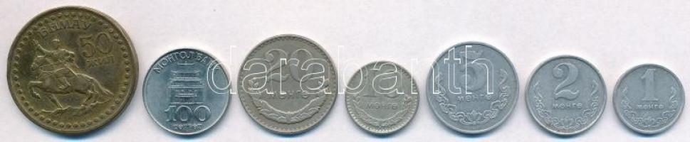 Mongólia 1970-1981. 7xklf forgalmi érme T:vegyes Mongolia 1970-1981. 7xdiff coins C:mixed