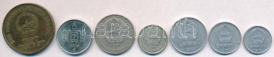 Mongólia 1970-1981. 7xklf forgalmi érme T:vegyes
Mongolia 1970-1981. 7xdiff coins C:mixed