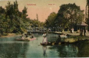 Félixfürdő, Baile Felix; Halas-tó, csónakázók / lake, boating people