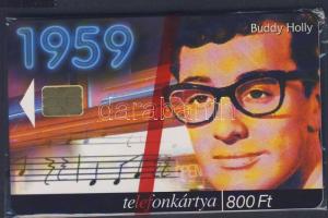 1999 Buddy Holly 800 ft-os használatlan telefonkártya eredeti csomagolásban