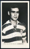 Joao de Matos Moura Lourenco (1942-) portugál válogatott, Vb bronzérmes labdarúgó aláírt fotólapja