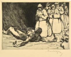 Markó Lajos (1882-?):Dante illusztrációk (5 db). Rézkarc, karton, jelzett, 14×19 cm (5×)