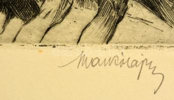 Markó Lajos (1882-?):Dante illusztrációk (5 db). Rézkarc, karton, jelzett, 14×19 cm (5×)