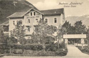 Ötztal, Posthotel Ötztalerhof bei Station, Münchner Augustine Abraubier / post hotel at the railway station