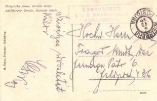 Postojnska jama (Adelsberger Grotte); Gotiski steber / Gotische Säule + K.u.K. Zensurstelle