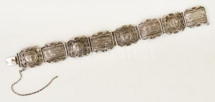 Ezüst(Ag) vietnami karkötő, jelzett, javításra szorul, h: 19,5 cm28,8 g