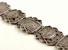 Ezüst(Ag) vietnami karkötő, jelzett, javításra szorul, h: 19,5 cm28,8 g