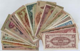 56db-os vegyes magyar pengő bankjegy tétel, közte 1943. 1000P T:I-,II,III