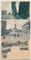 9 db RÉGI képeslap magyar és történelmi magyar városok zsinagógái. Judaika; Nagybecskerek, Várpalota...