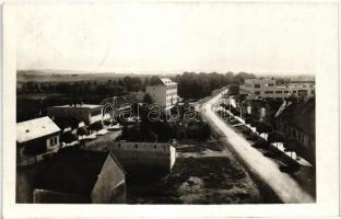 Szenice, Szenicz, Senica; látkép utcával / street