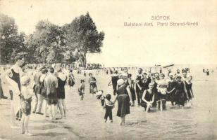 Siófok, Balatoni élet, Parti strand-fürdő, fürdőzők csoportképe (EK)